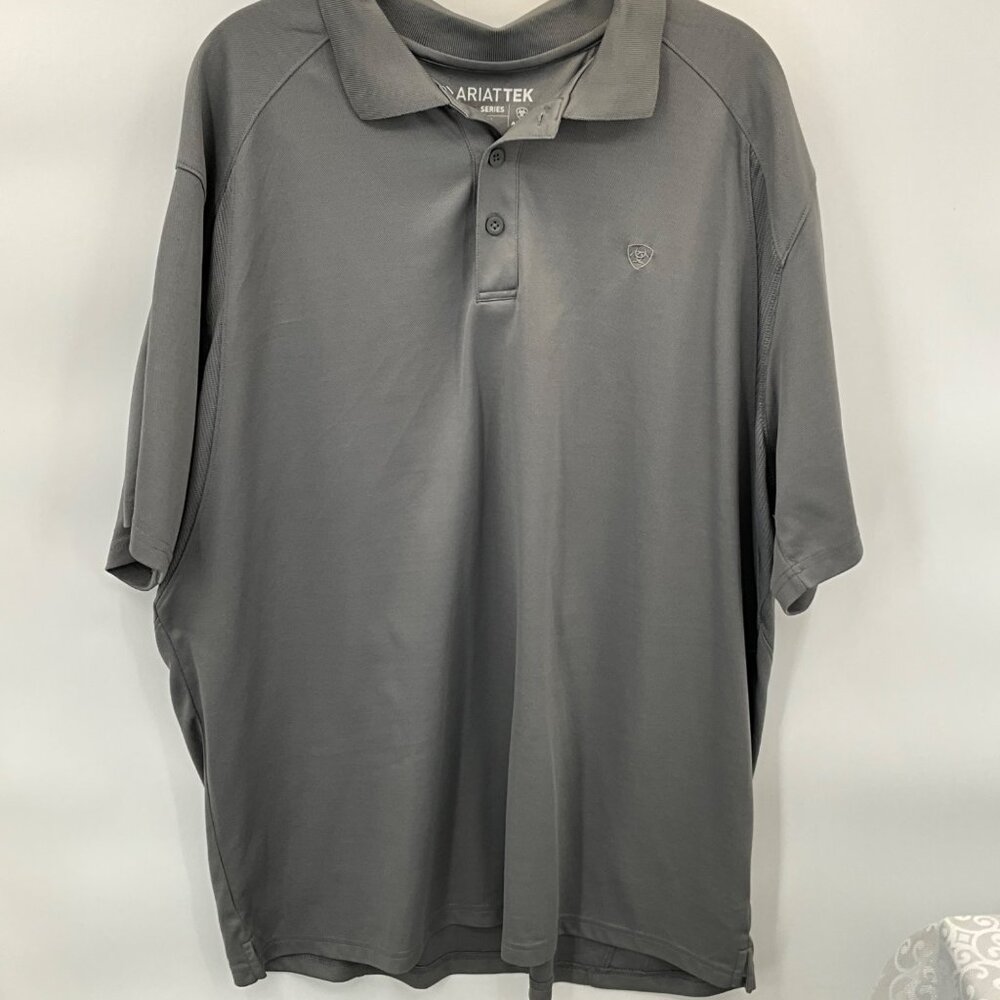Ariattek Heat Series Gray Polo Shirt XL Short Sleeve Mens Moisture-Wicking Light